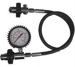 Overflow hose DIN 300 bar w/ gauge