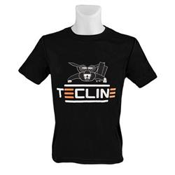 T-shirt Tecline E, microfiber, black